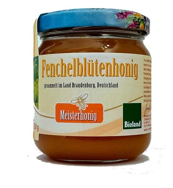 Bio Fenchelblütenhonig aus Deutschland, 250g Meisterhonig