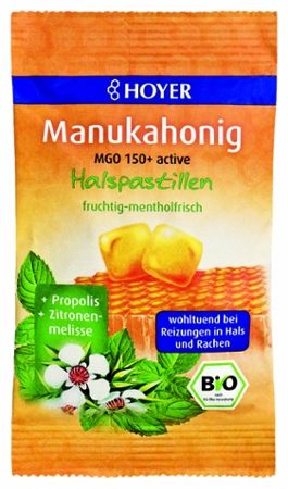 Hoyer Bio Manukahonig Halspastillen, 30g