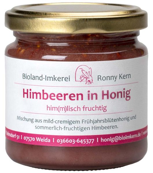 Himbeeren in Honig aus Deutschland, Bio, 250g