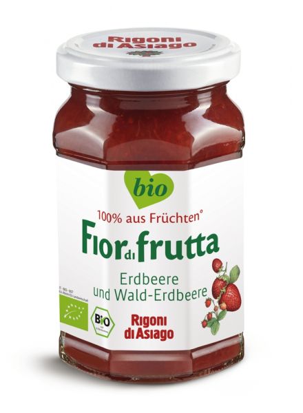 Bio Frucht-Aufstrich Erdbeeren-Waldeerdbeeren, 250g Rigoni di Asiago